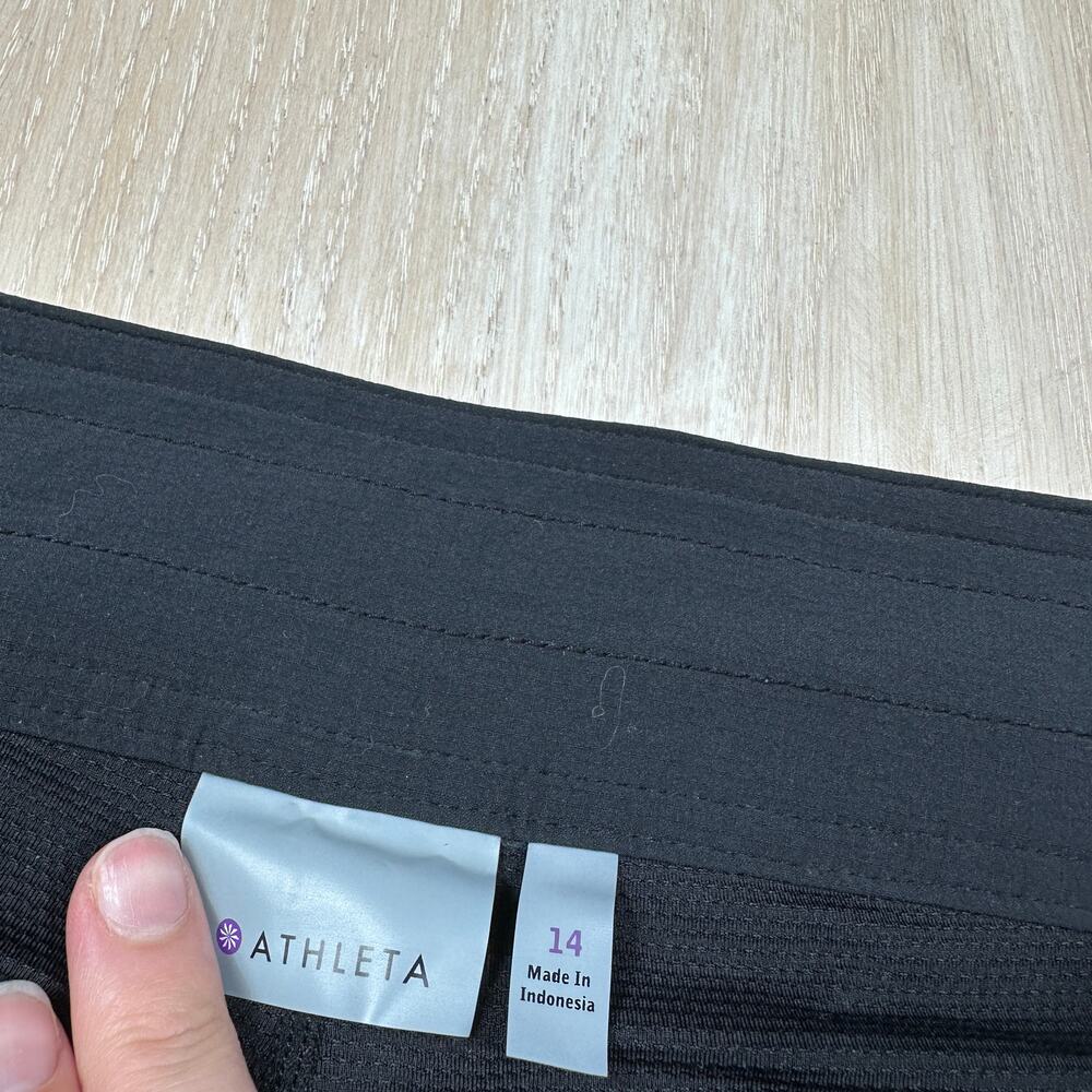 Athleta Black Jenner Athletic Stretch Zipper Detail Golf Tennis Gym Skort 14 - Picture 7 of 13